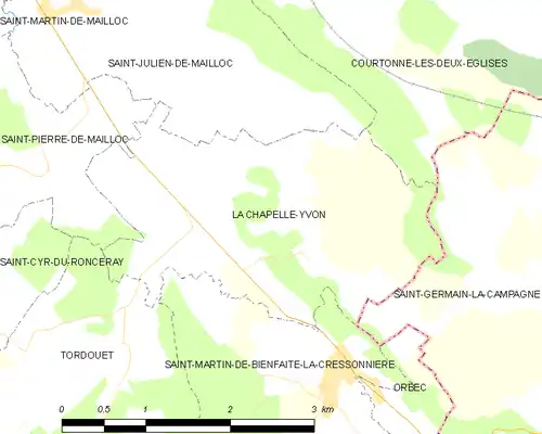 Detailkaart van de gemeente