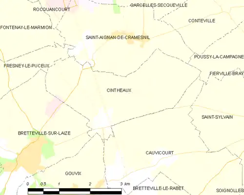 Detailkaart van de gemeente