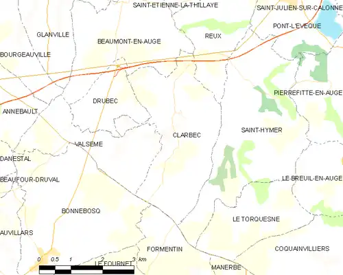 Detailkaart van de gemeente