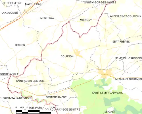 Detailkaart van de gemeente