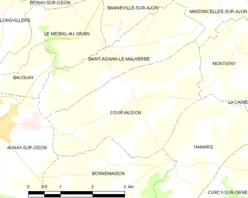 Detailkaart van de gemeente