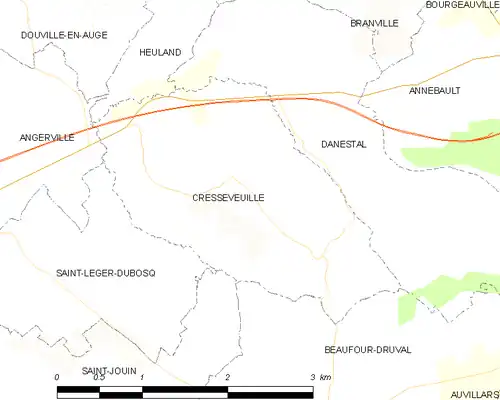 Detailkaart van de gemeente