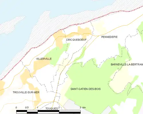 Detailkaart van de gemeente