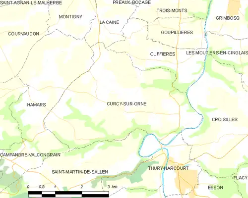 Detailkaart van de gemeente