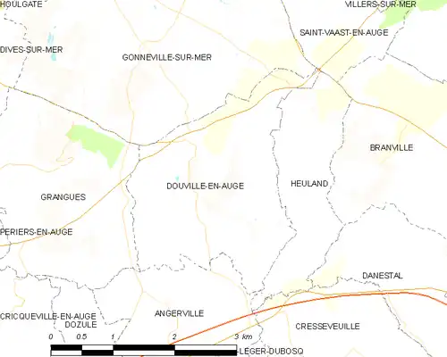 Detailkaart van de gemeente