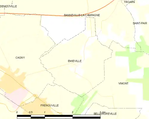 Detailkaart van de gemeente