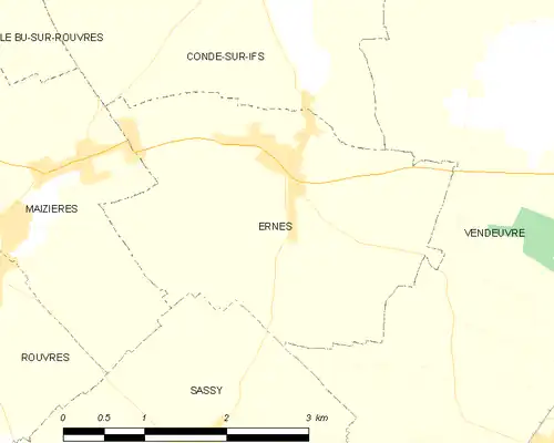 Detailkaart van de gemeente