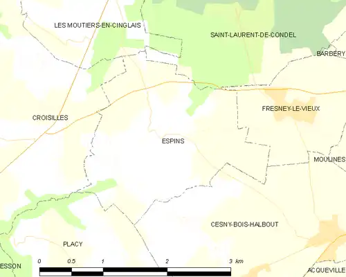 Detailkaart van de gemeente