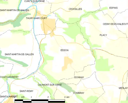 Detailkaart van de gemeente