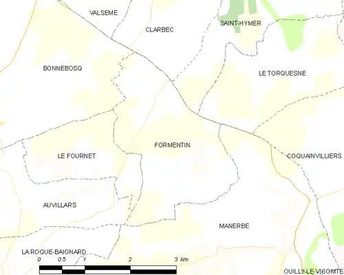 Detailkaart van de gemeente