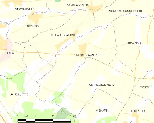 Detailkaart van de gemeente