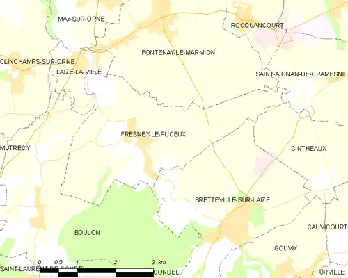 Detailkaart van de gemeente