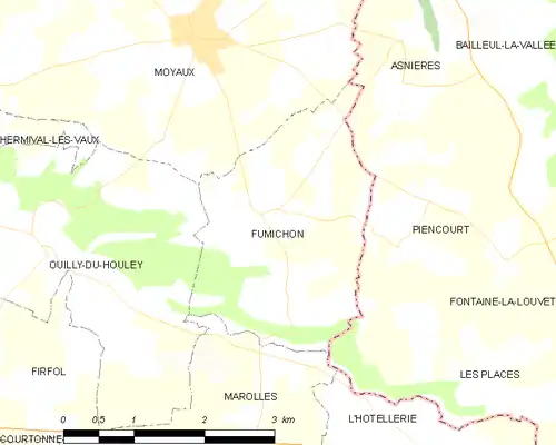 Detailkaart van de gemeente