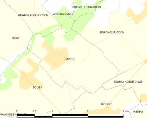 Detailkaart van de gemeente