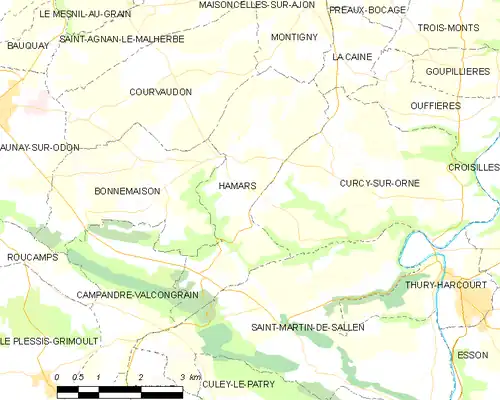 Detailkaart van de gemeente