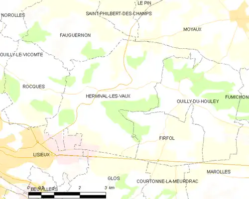 Detailkaart van de gemeente