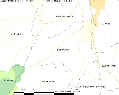 Detailkaart van de gemeente