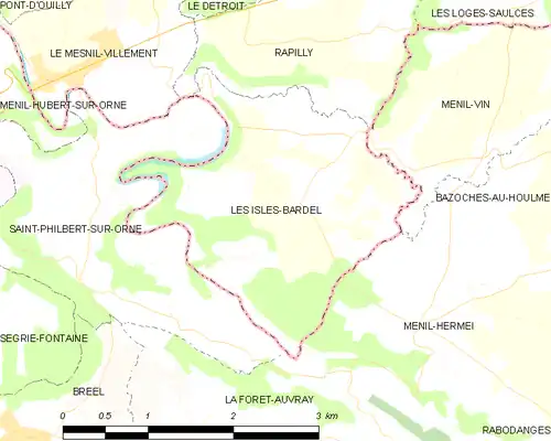 Detailkaart van de gemeente