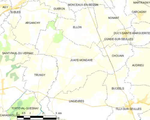 Detailkaart van de gemeente