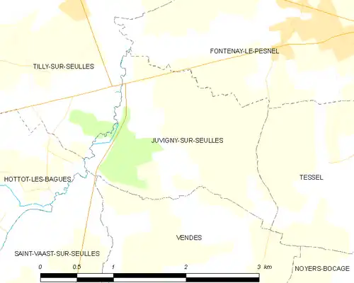 Detailkaart van de gemeente