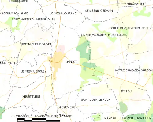 Detailkaart van de gemeente