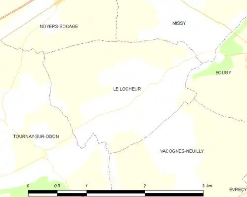 Detailkaart van de gemeente