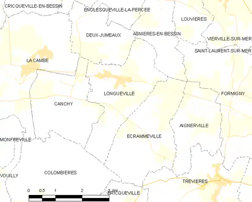 Detailkaart van de gemeente