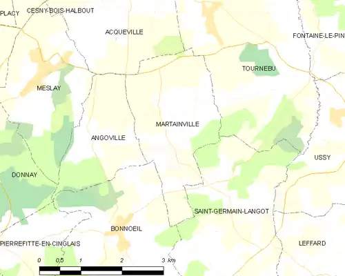 Detailkaart van de gemeente