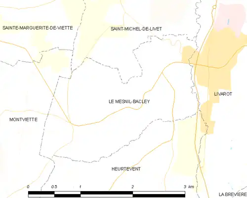 Detailkaart van de gemeente
