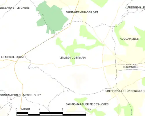 Detailkaart van de gemeente