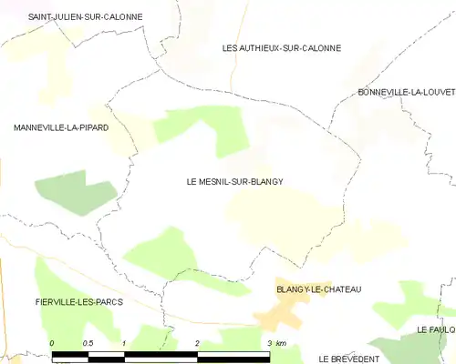 Detailkaart van de gemeente