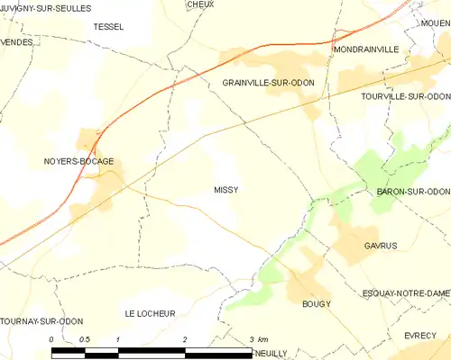 Detailkaart van de gemeente