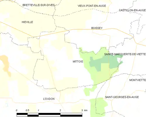 Detailkaart van de gemeente