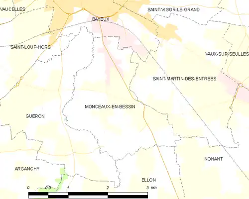 Detailkaart van de gemeente