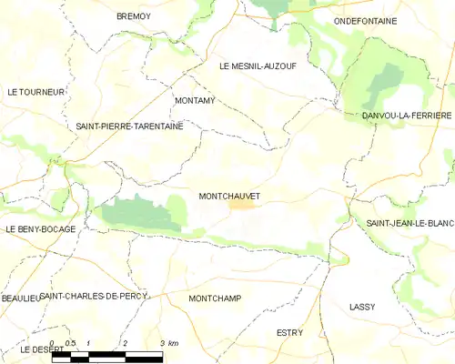 Detailkaart van de gemeente