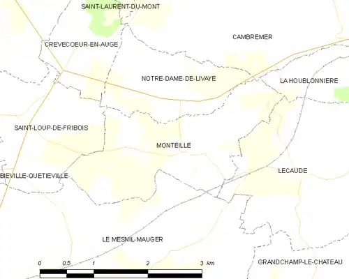 Detailkaart van de gemeente
