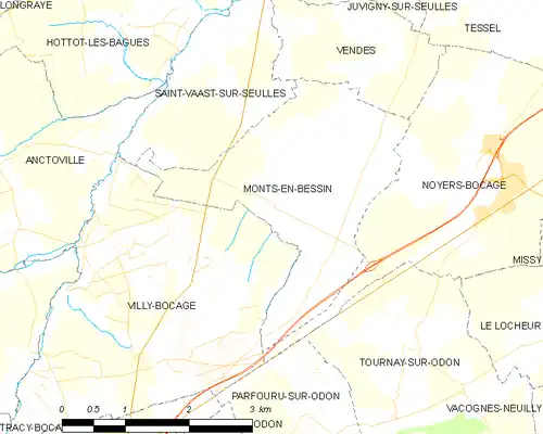 Detailkaart van de gemeente