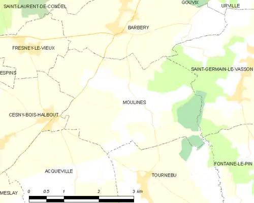 Detailkaart van de gemeente