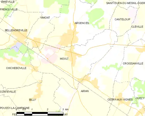 Detailkaart van de gemeente