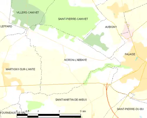 Detailkaart van de gemeente