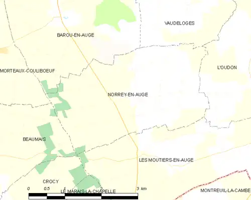 Detailkaart van de gemeente