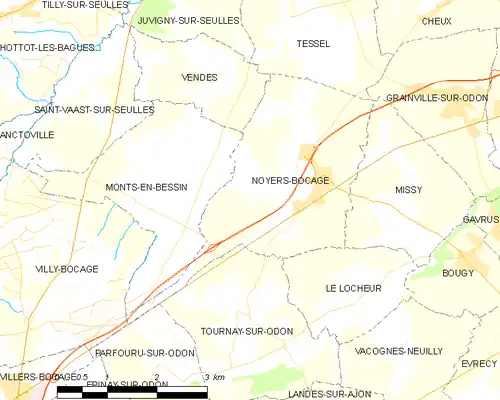 Detailkaart van de gemeente