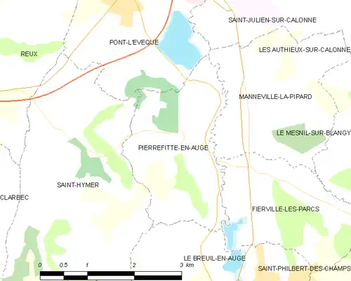 Detailkaart van de gemeente