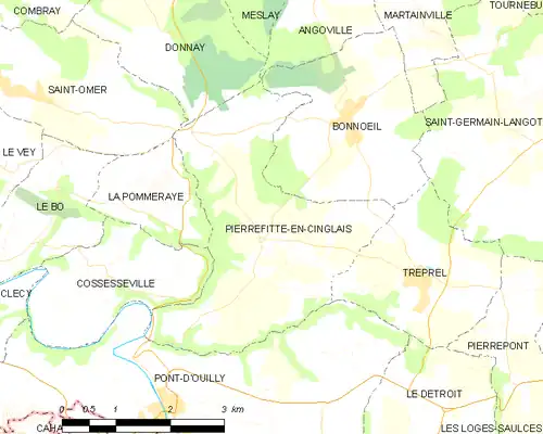 Detailkaart van de gemeente