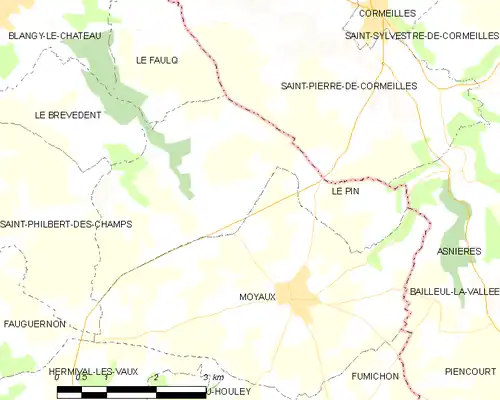 Detailkaart van de gemeente