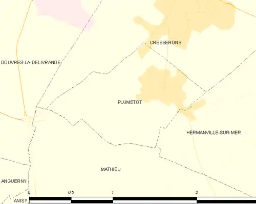 Detailkaart van de gemeente