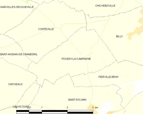 Detailkaart van de gemeente