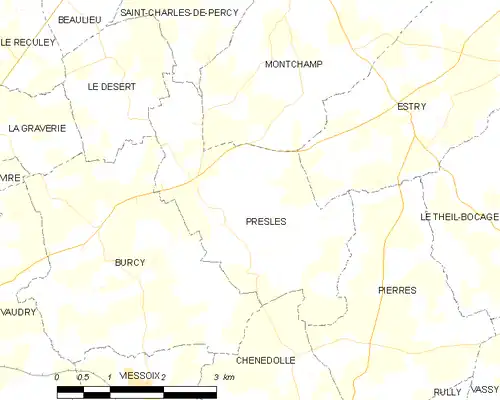 Detailkaart van de gemeente