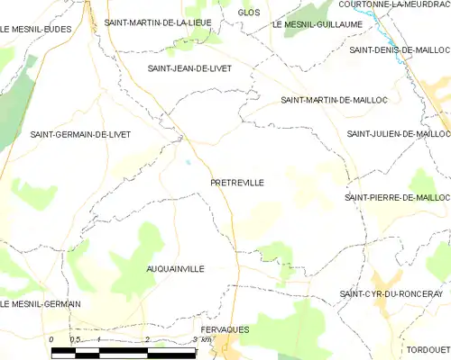 Detailkaart van de gemeente