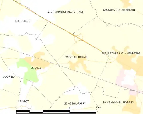 Detailkaart van de gemeente